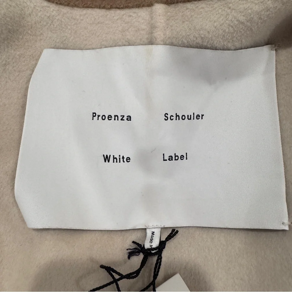 NWT Proenza Schouler White Label Reversible Double Face Coat Wool Tan Ivory Sz M - Picture 6 of 16